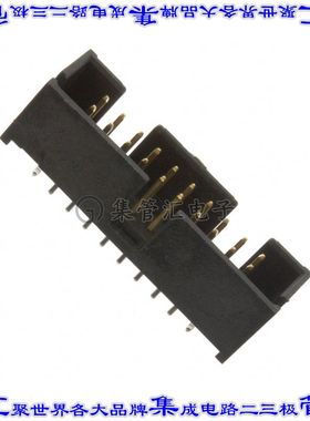 5104338-4 针座连接器20POS接头2排2.54mm公形插针通孔直针镀金