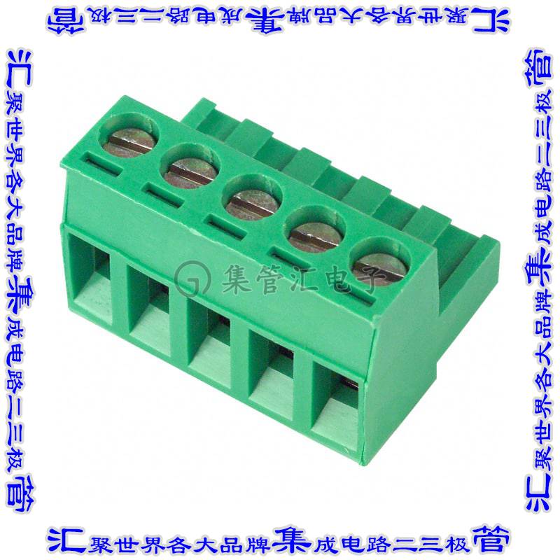 EDZ950/5 端子块连接器5POS插头母插口5.08mm绿色自由悬挂