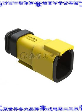 ATM04-6P-SR01YL 矩形连接器外壳6POS插座3排公形引脚黄色自由悬