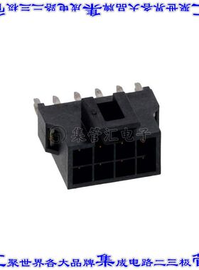 1053121208 针座连接器8POS接头2排2.5mm公形插针通孔直针镀金