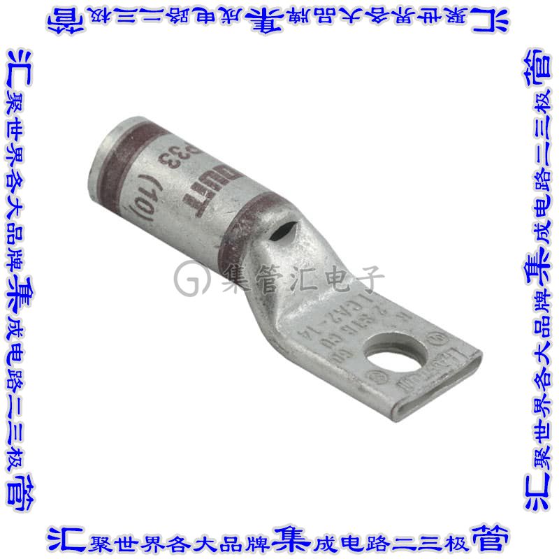 LCA2-14-Q 接插件连接器CONN TERM RECT LUG 2 AWG #1/4
