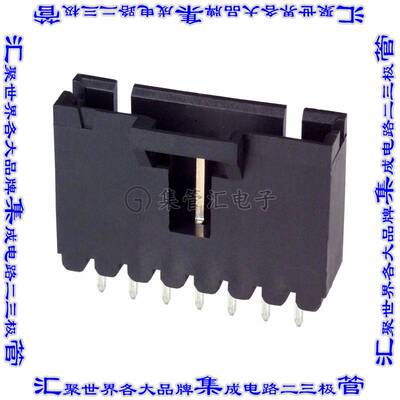 103638-6 针座连接器7POS接头2.54mm公形插针通孔直针镀金