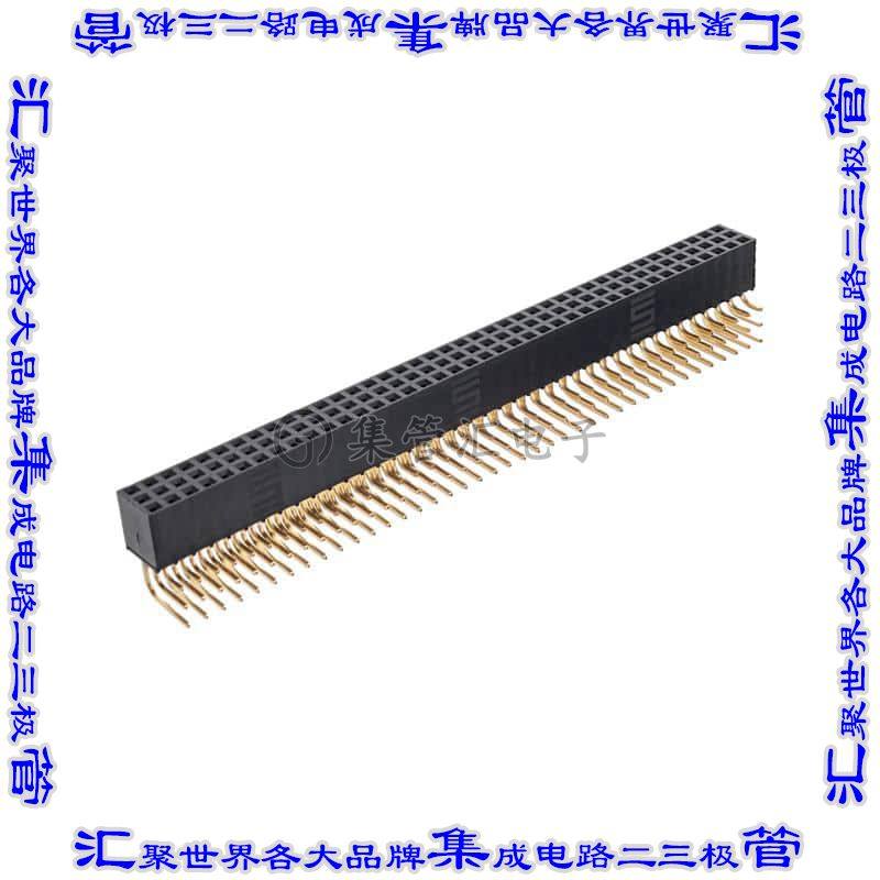 SSQ-140-02-G-T-RA 针座连接器120POS插座3排2.54mm叉状通孔直角