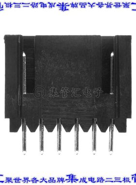 5-103080-4 针座连接器6POS接头2.54mm公形插针通孔直针锡