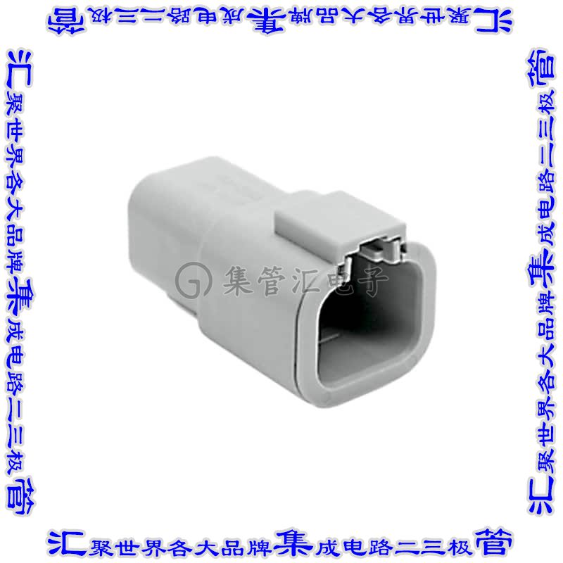 ATP04-4P-RD01 矩形连接器外壳4POS插座2排公形引脚灰色自由悬挂