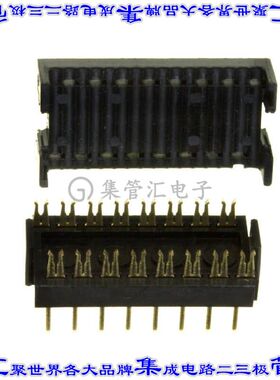 746611-6 连接器16POS带状电缆DIP针座2排1.27mm通孔IDC黑色