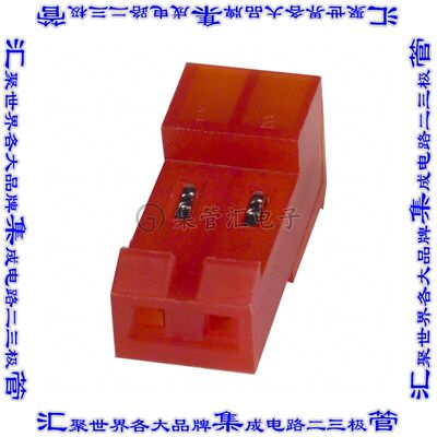 3-640428-2 矩形连接器2POS插座3.96mm母插口红色IDC锡自由悬挂