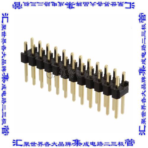 61302421121 针座连接器24POS接头2排2.54mm公形插针通孔直针镀金