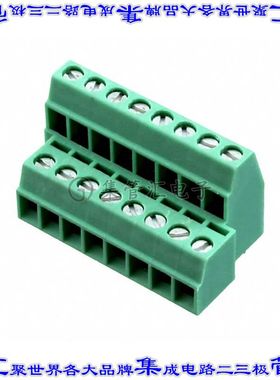 1751455 线对板连接器8POS接线端子2排3.5mm通孔水平带板