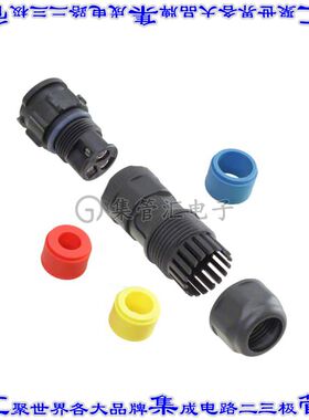 CC-03BMFB-QL8APP 圆形连接器3(2电源+PE)插座母插口螺钉镀金自由