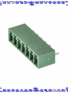 395116007 0395116007端子块连接器7POS接头公引脚带罩3.81mm绿色