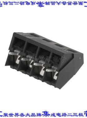 1546074-4 线对板连接器4POS接线端子5.08mm通孔35角度带板