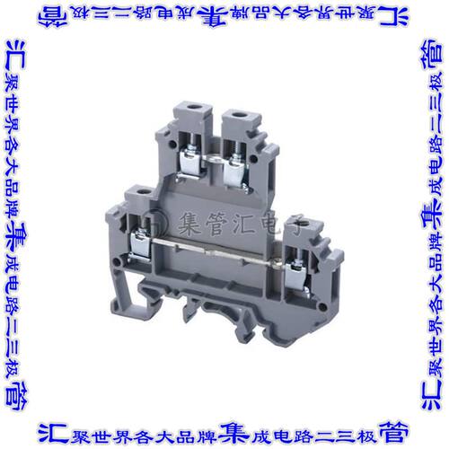 ODL4U 端子块连接器4POS馈通式2排6.0mm灰色10-22AWG