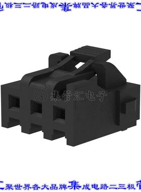 2092090004 矩形连接器外壳4POS插座3mm母形插口黑色自由悬挂