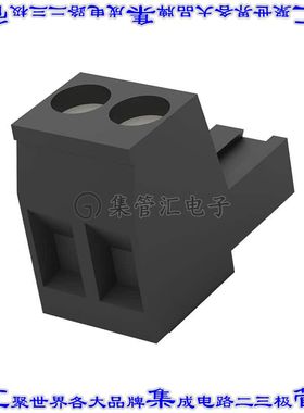 2305909-2 端子块连接器2POS插头母插口5mm黑色自由悬挂