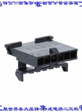 2008750006 矩形连接器外壳6POS插头3mm公形引脚黑色自由悬挂
