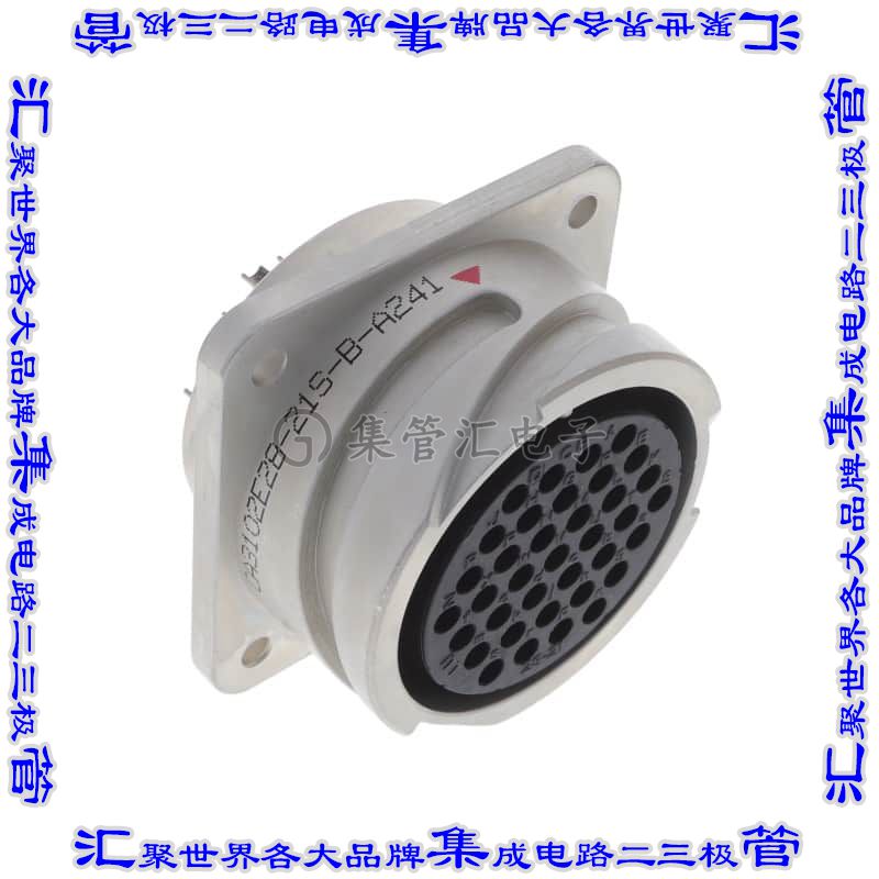 CA3102E28-21S-B-A241 圆形连接器37POS插座母插口压接银面板安装