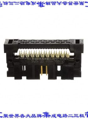 1-111446-8 矩形连接器20POS插头2排2.54mm公引脚黑色IDC镀金自由