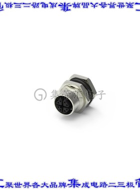 216X-08FSF 圆形连接器8POS插座母插口焊接镀金面板安装通孔