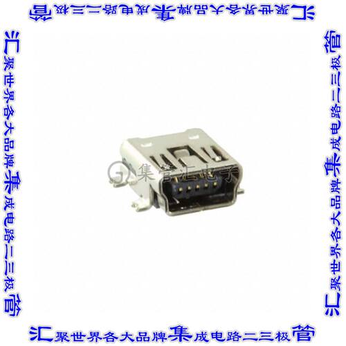 MUSB-05-S-B-SM-A 连接器USB-miniB插座5POS USB 2.0表面贴装直角