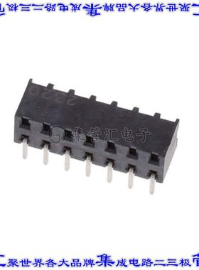 1-2314918-4 针座连接器14POS插座2排2mm母形插口通孔直角镀金