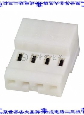 3-640441-4 矩形连接器4POS插座2.54mm母插口白色IDC锡自由悬挂直