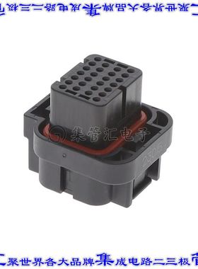 2-1437285-2 矩形连接器外壳26POS插头4排3mm母形插口黑色自由悬