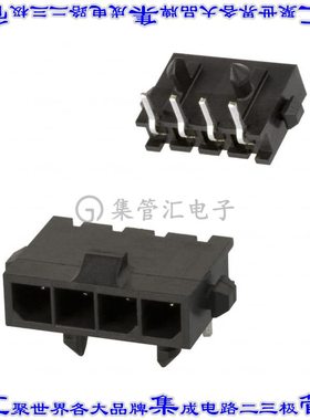 2-1445055-4 针座连接器4POS接头3mm公形插针通孔直角锡