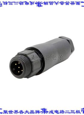 21005311-01 圆形连接器5POS插座公形引脚焊杯镀金自由悬挂