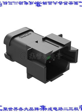 AT04-08PB-P021 矩形连接器8POS插座2排公引脚黑色压接镍自由悬挂