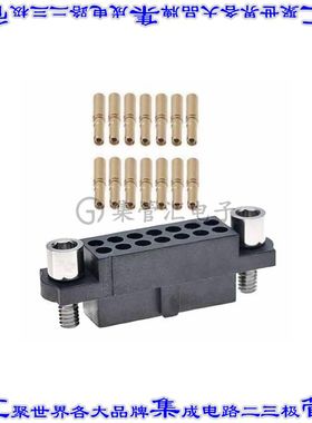 M80-4811405 矩形连接器14POS插座2排2mm母插口黑色压接镀金自由