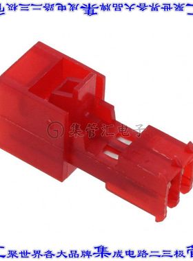 3-647000-2 矩形连接器2POS插头2.54mm公引脚红色IDC锡自由悬挂直