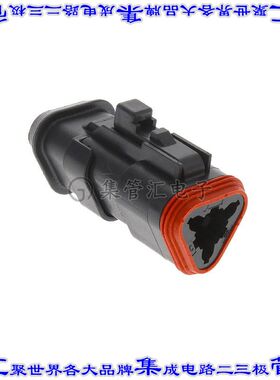 DT06-3S-CE13 矩形连接器外壳3POS插头2排母形插口黑色自由悬挂