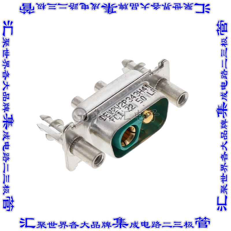 DEV2V2P343H40LF 连接器2(电源)插头母插口D-Sub组合式通孔