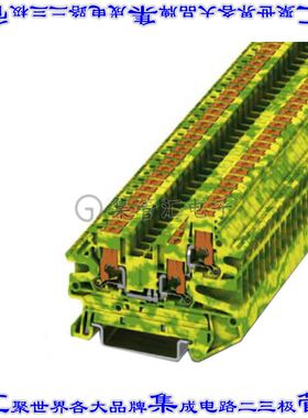 1078991 端子块连接器3POS接地地面5.2mm绿色黄色12-26AWG