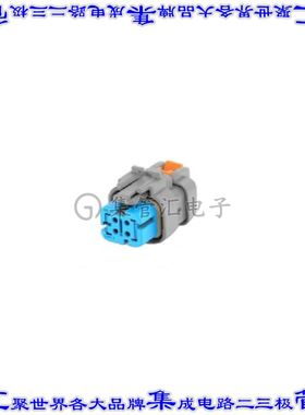 2320922-2 矩形连接器外壳4POS插头2排5.3mm母形插口蓝色自由悬挂