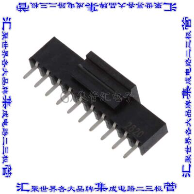 1-2314868-0 针座连接器10POS插座2mm母形插口通孔直针镀金