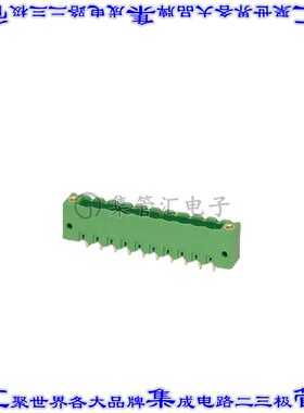 1994092 端子块连接器8POS接头公引脚带罩5.08mm绿色垂直通孔