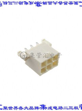 2825261-6 针座连接器6POS接头2排4.2mm公形插针通孔直针锡