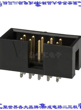 5104338-1 针座连接器10POS接头2排2.54mm公形插针通孔直针镀金