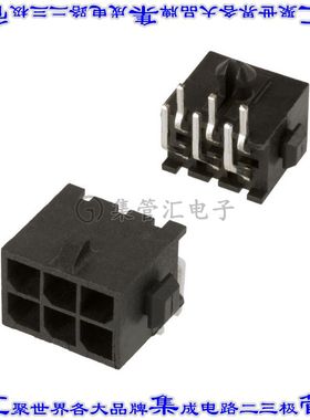3-794618-6 针座连接器6POS接头2排3mm公形插针通孔直角锡