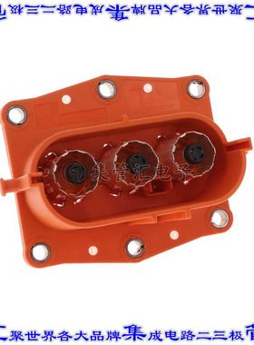 2-2141230-1 矩形连接器3POS接头23mm公引脚橙色螺钉银面板安装