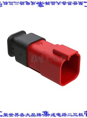 AT04-6P-SR02RED 矩形连接器外壳6POS插座3排公形引脚红色自由悬