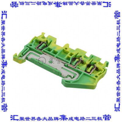 3031144 端子块连接器3POS接地地面4.2mm绿色黄色14-26AWG