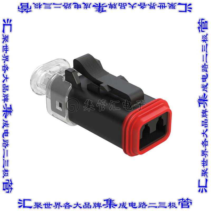 AT06-2S-LED24VR1 矩形连接器外壳2POS插头母形插口黑色自由悬挂