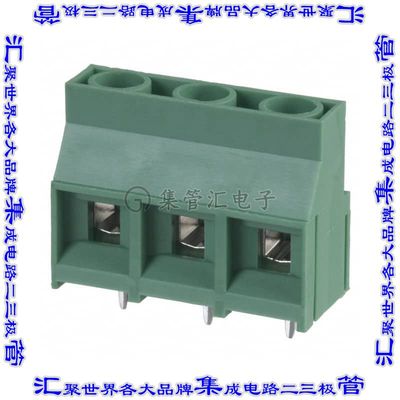 OSTT7032150 线对板连接器3POS接线端子9.53mm通孔水平带板