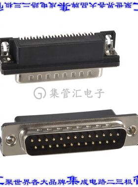 182-025-113R531 连接器25POS插头公引脚2排D-Sub面板安装通孔直