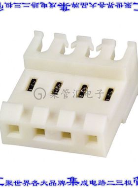 3-640602-4 矩形连接器4POS插座3.96mm母插口白色IDC锡自由悬挂