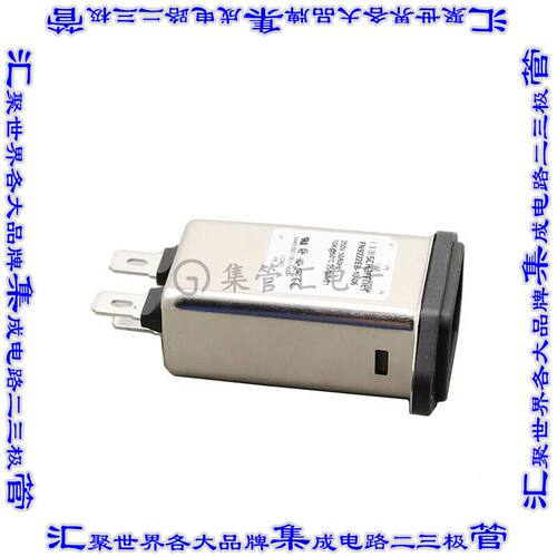 FN9222EB-10-06 电源接入连接器3POS插座公型片状插脚IEC320-C14