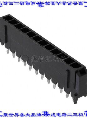 66201211122 针座连接器12POS接头3mm公形插针通孔直针锡